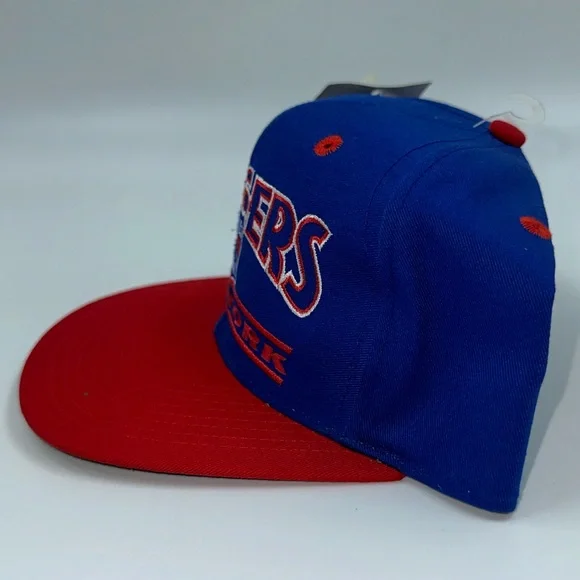 Vintage The Game NHL New York Rangers NY Blue/Red Athletic SnapBack Hat NEW